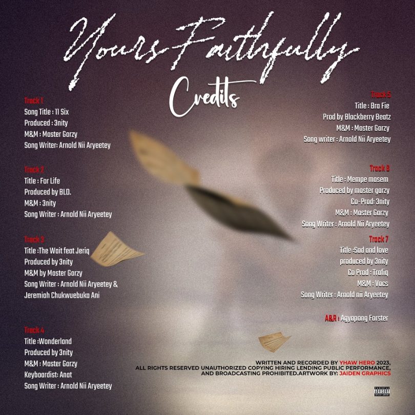 Yhaw Hero - Yours Faithfully EP