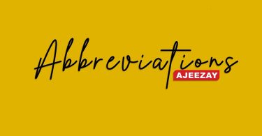 Ajeezay - Abbreviations